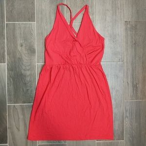 Coral colored short dress
